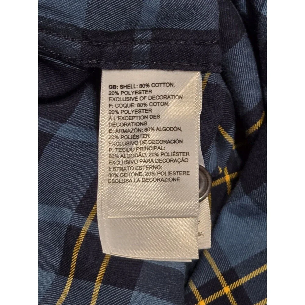 The North Face Men’s Small HAYDEN PASS 2.0 Long Sleeve FLANNEL SHIRT Blue Yellow